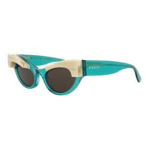 Gucci Womens Cat Eye Light Blue Light Blue Grey Fashion Designer Eyewear